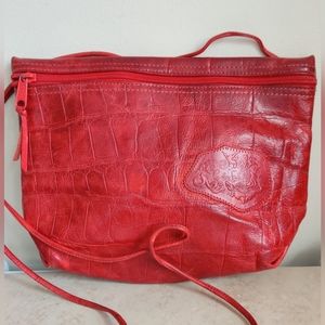Carlos Falchi Alligator/Crocodile Leather Crossbody Clutch